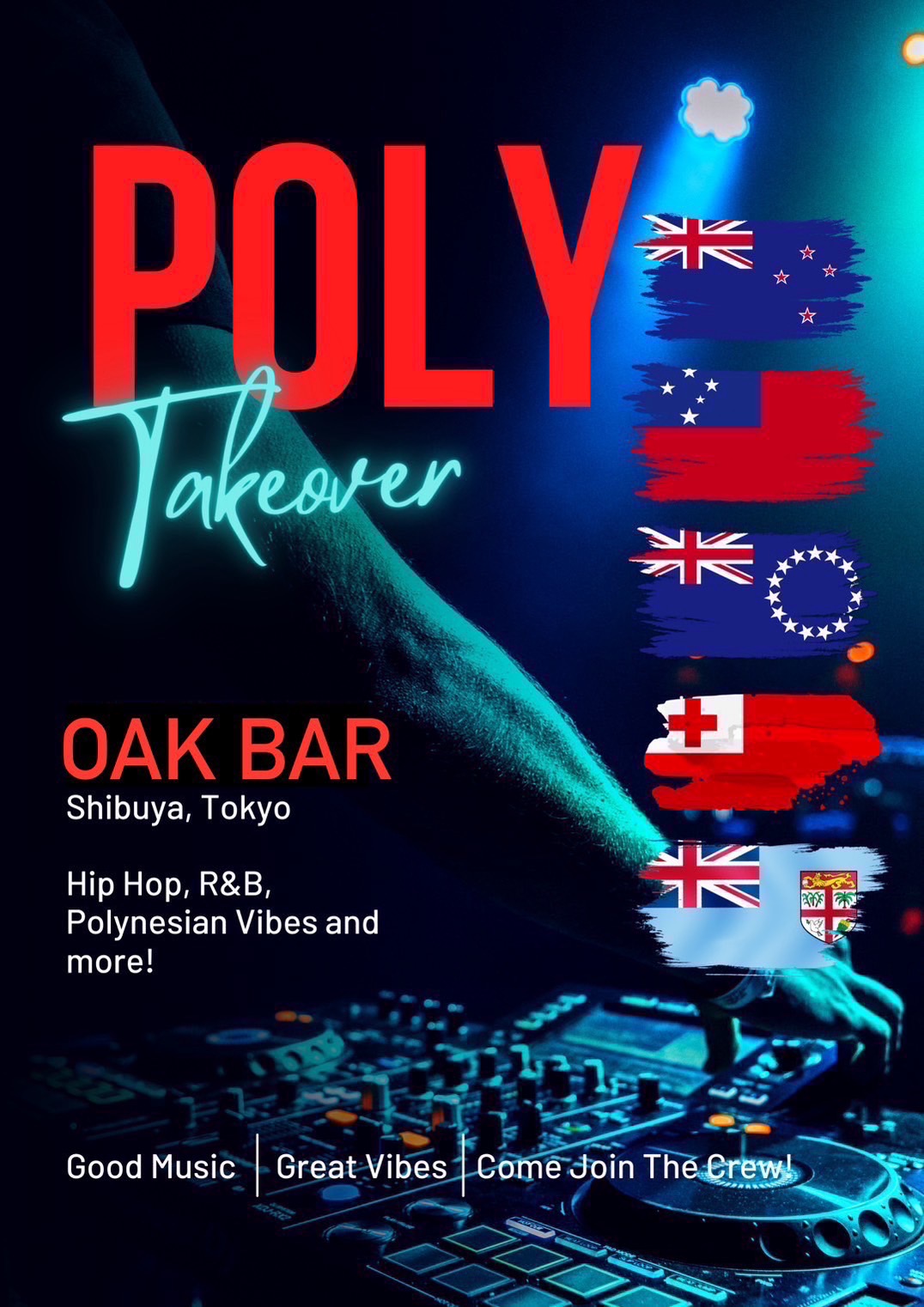 POLY Takeover 2025年02月08日（土曜日）に渋谷 シーシャバーのOAK BAR SHIBUYAで開催されるHIPHOPイベント