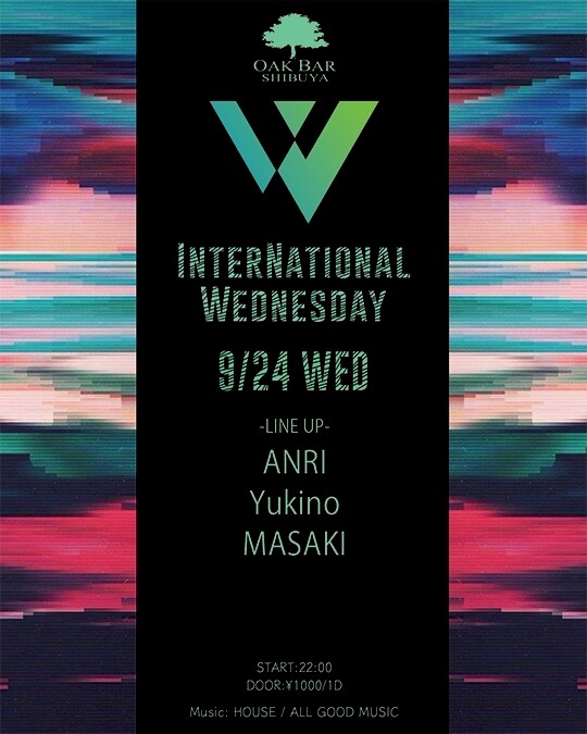 INTERNATIONAL WEDNESDAY 2025年09月24日（水曜日）に渋谷 シーシャバーのOAK BAR SHIBUYAで開催されるALL MIXイベント